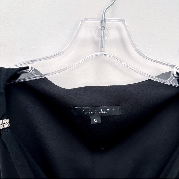 Vintage Laundry by Shelli Segal Black Cocktail Black Tie Dress - Picture 5 of 7